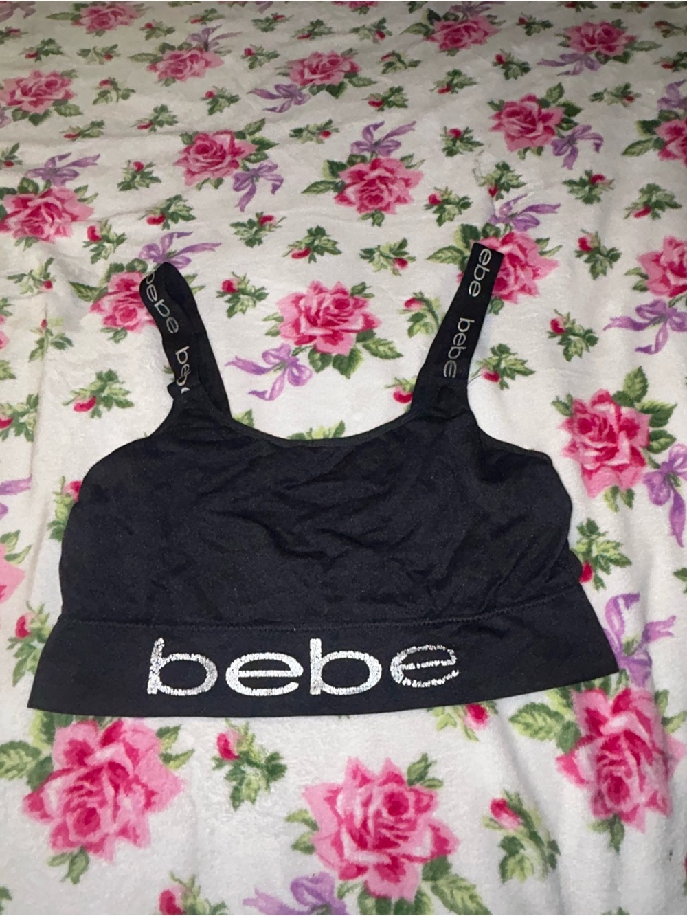 D&G Black Logo Sports Bralette